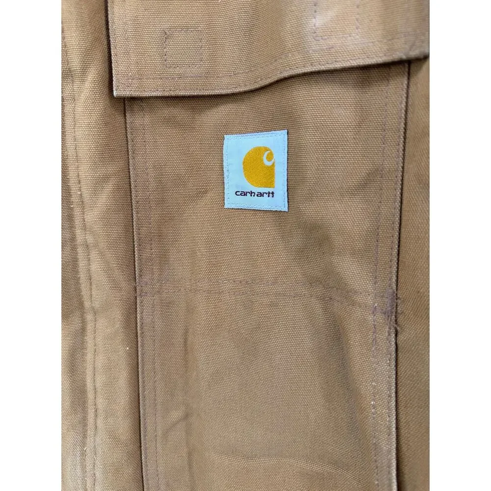 Cotton duck canvas jacket, Carhartt, quilted lined with corduroy collar